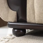 Drew Sofa with wooden legs