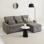 Misha Corner Sofa Bed in brown