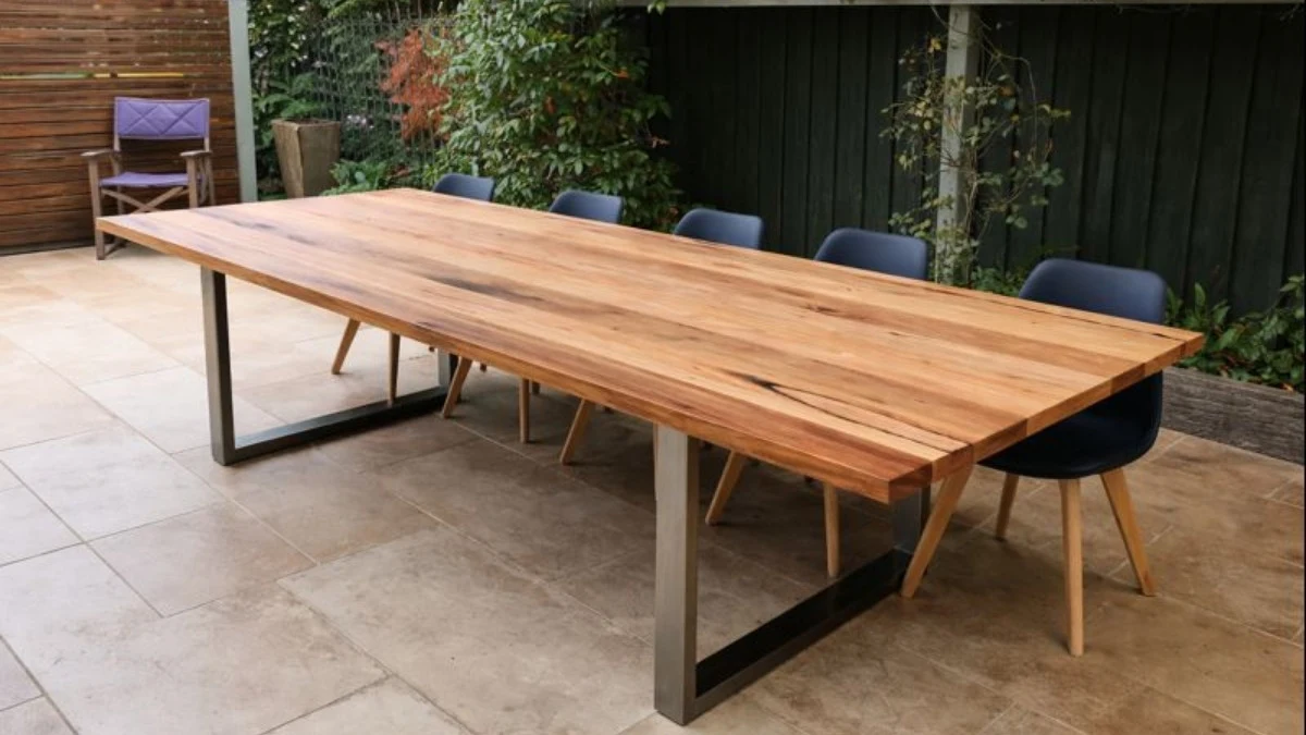 Outdoor wooden dining table Dubai
