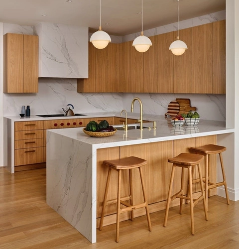 Modern Kitchen furniture with Wooden Cabinets