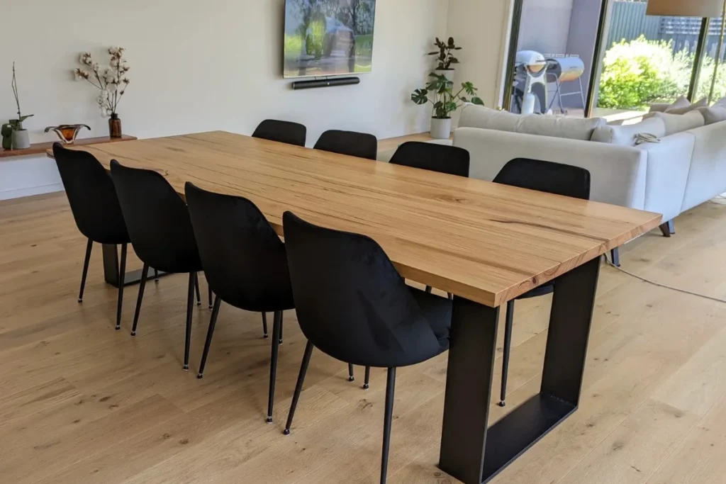 Solid wood dining table elegant Dubai