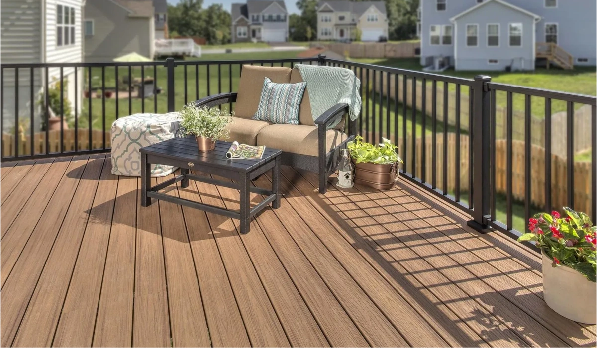 Modern WPC deck installation