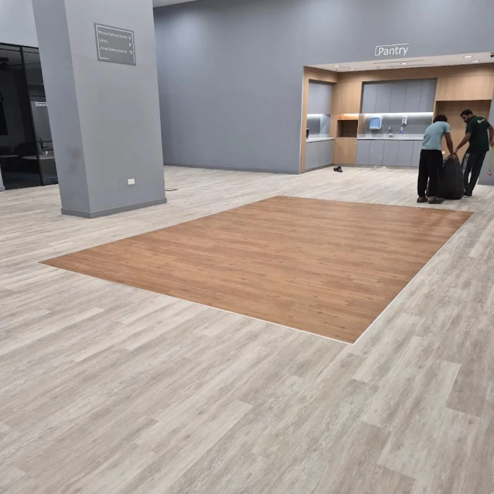 Premium luxury flooring Dubai installation.