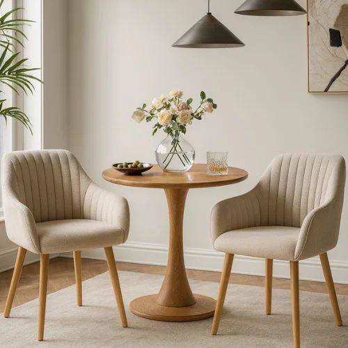 Modern 2 seater dining set for small spaces.