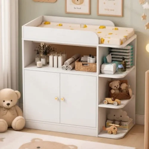 Baby changing table with storage in Dubai.