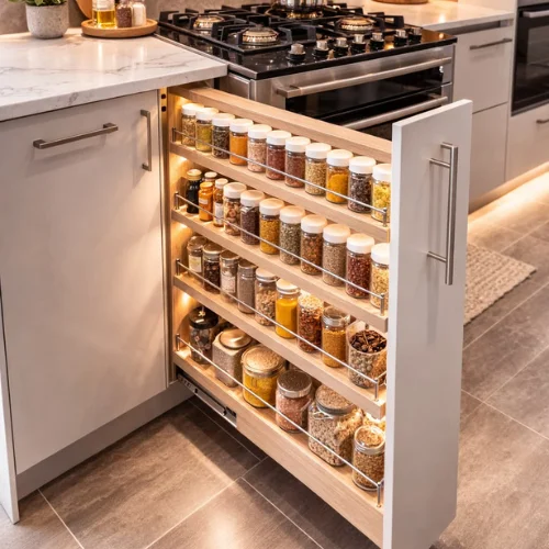 Modern storage cabinet for home organization.