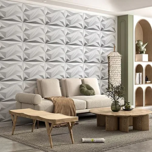 3D panels installed in a Dubai space