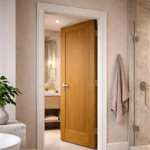 Door frame installed in a Dubai bathroom