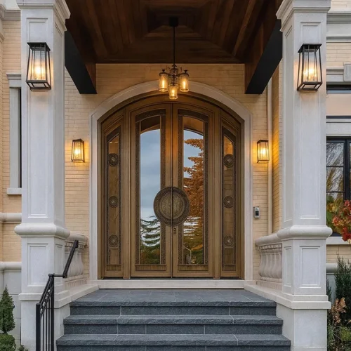 Custom door frame installed in a Dubai home