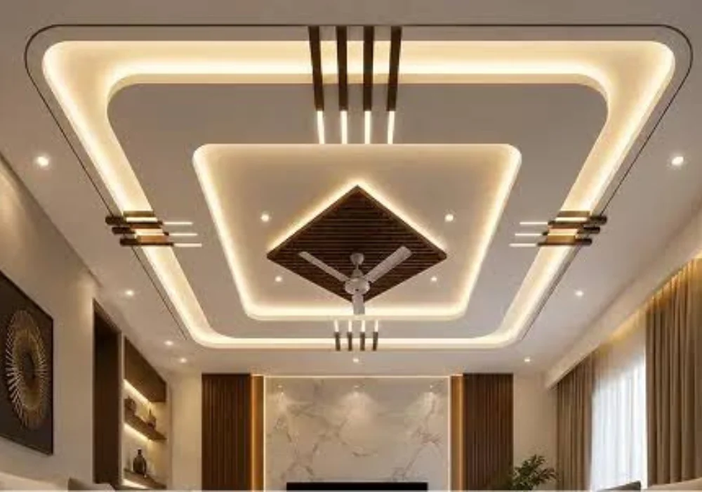 Elegant ceiling design showcased in a completed Dubai project