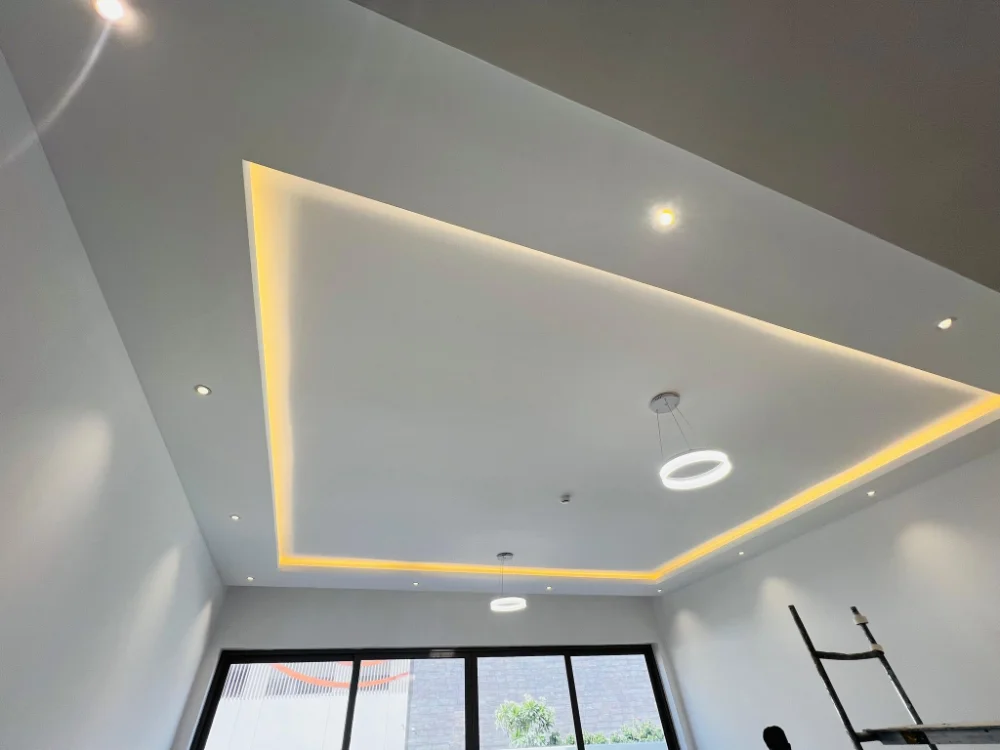 Modern ceiling design elevating interior decor in a Dubai home