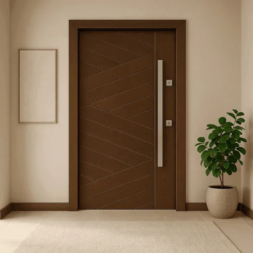 Flush door installed in a Dubai home
