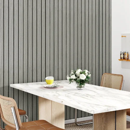 Fluted panels installed in a Dubai space