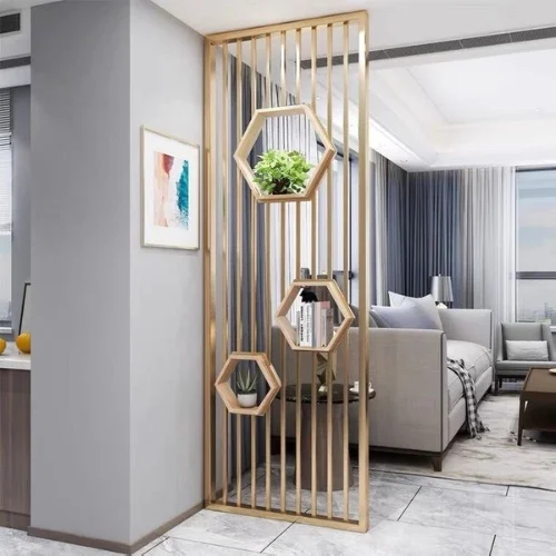 Louvered partition installed in a Dubai space