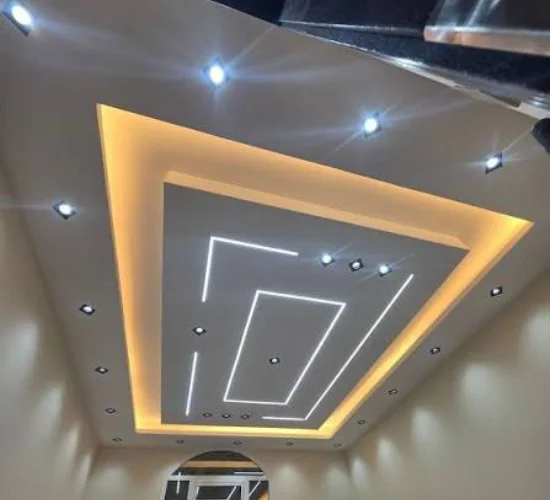 Stylish ceiling design displayed in a Dubai property