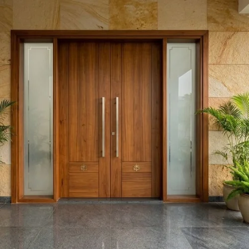 Door frame installed at a Dubai main entrance