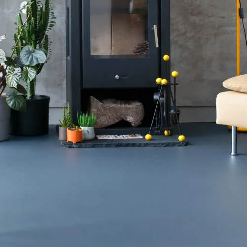 Rubber flooring installed in a Dubai space