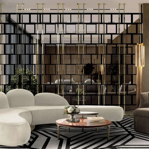Screen divider installed in a Dubai space