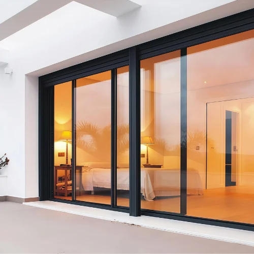Sliding glass partition installed in a Dubai space