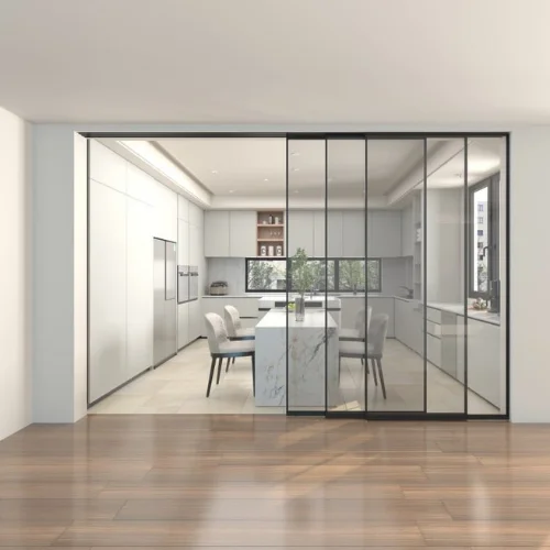 Sliding partition installed in a Dubai space