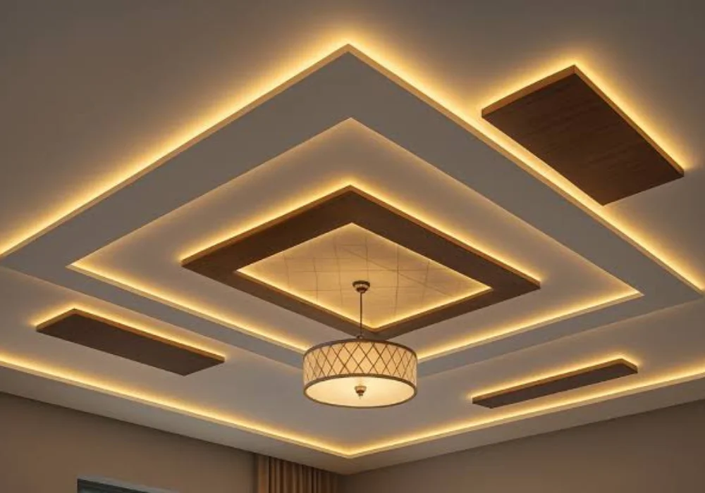 Modern ceiling project completed in a Dubai villa