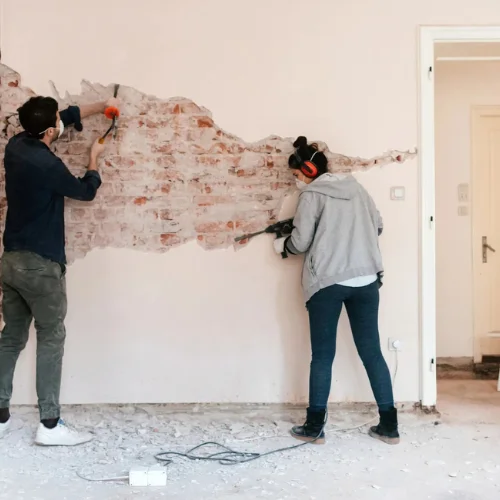 Wall renovation completed in a Dubai home