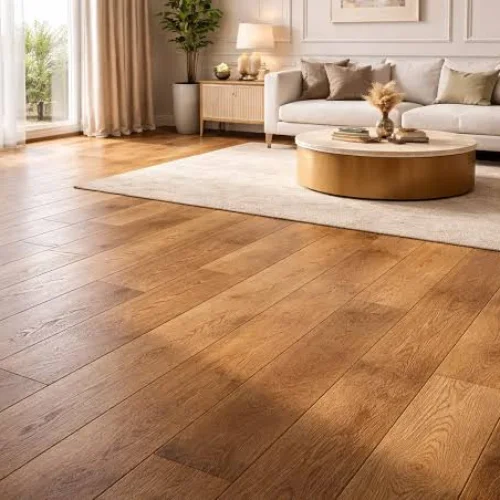 Wooden flooring installed in a Dubai home