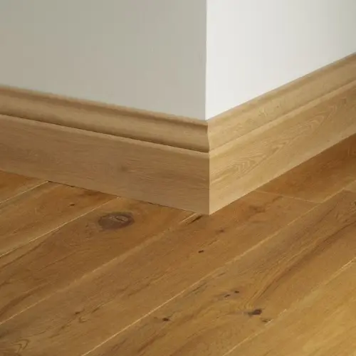 Wooden skirting installed in a Dubai home