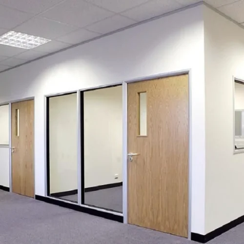 Board partition installed in a Dubai space