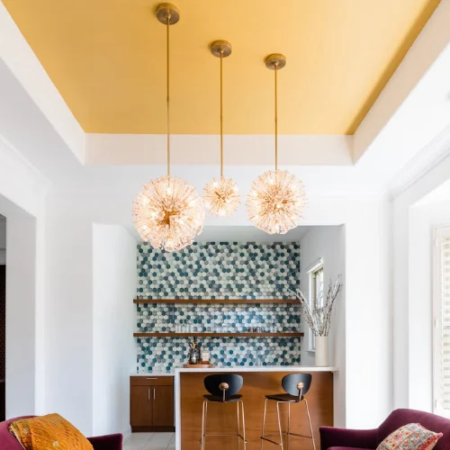 Ceiling painting completed in a Dubai home