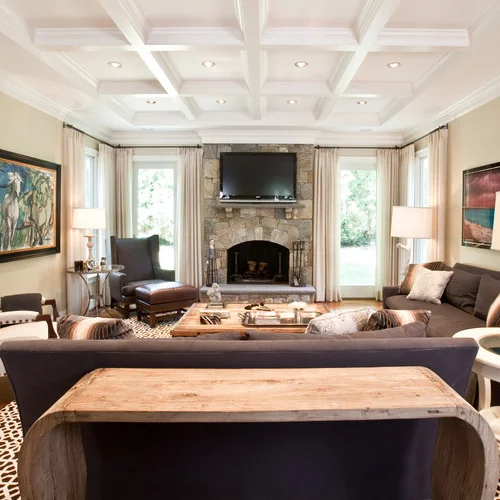 Coffered ceiling design installed in a Dubai home