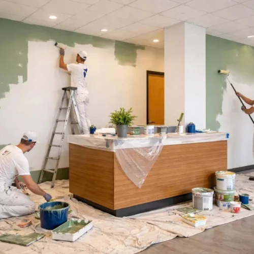Commercial painting completed at a Dubai business