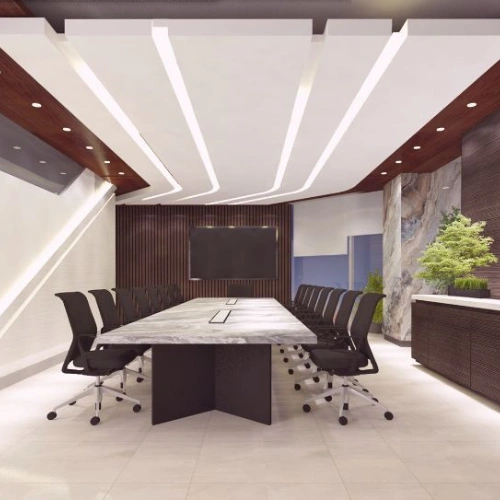Ceiling design installed in a Dubai office