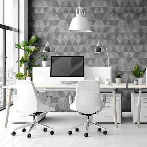 Office wallpaper installed in a Dubai workspace
