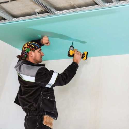 Plasterboard ceiling installed in a Dubai home