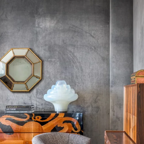 Texture painting completed in a Dubai home
