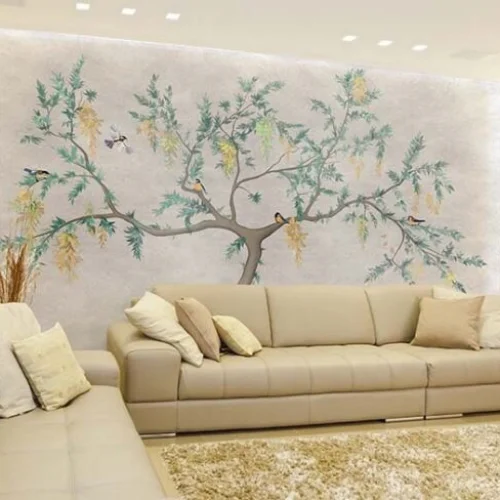 Vinyl wallpaper installed in a Dubai home